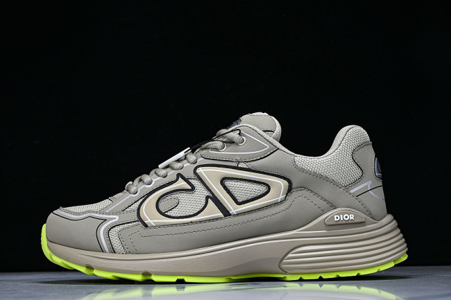 LEATHER MESH SPORTS CASUAL SHOES BEIGE/BEIGE/BEIGE