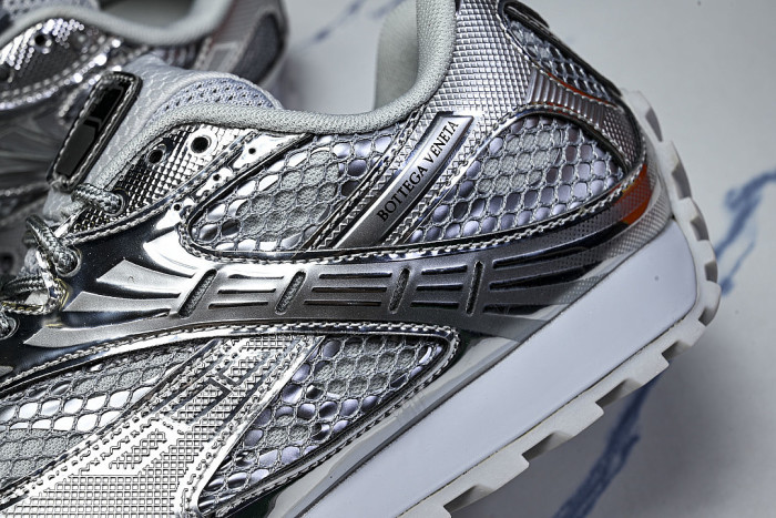 THICK-SOLED BREATHABLE MESH CASUAL SPORTS SHOES GREY/SILVER
