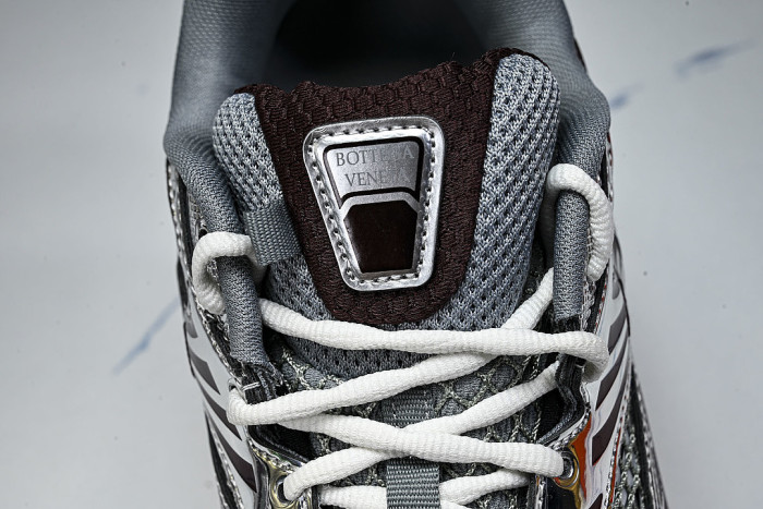 THICK-SOLED BREATHABLE MESH CASUAL SPORTS SHOES GREY/BROWN
