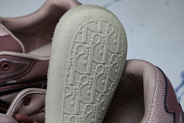 LEATHER MESH SPORTS CASUAL SHOES PINK/PINK/PINK