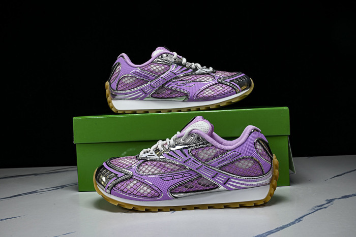 THICK-SOLED BREATHABLE MESH CASUAL SPORTS SHOES PURPLE/PURPLE/PURPLE