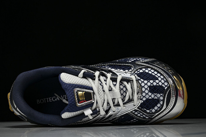 THICK-SOLED BREATHABLE MESH CASUAL SPORTS SHOES NAVY BLUE/WHITE