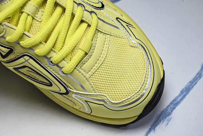 LEATHER MESH SPORTS CASUAL SHOES YELLOW/YELLOW/YELLOW