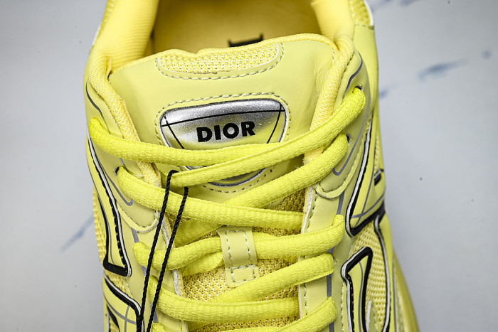 LEATHER MESH SPORTS CASUAL SHOES YELLOW/YELLOW/YELLOW