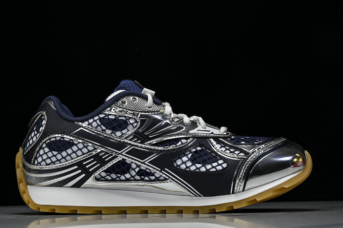 THICK-SOLED BREATHABLE MESH CASUAL SPORTS SHOES NAVY BLUE/WHITE