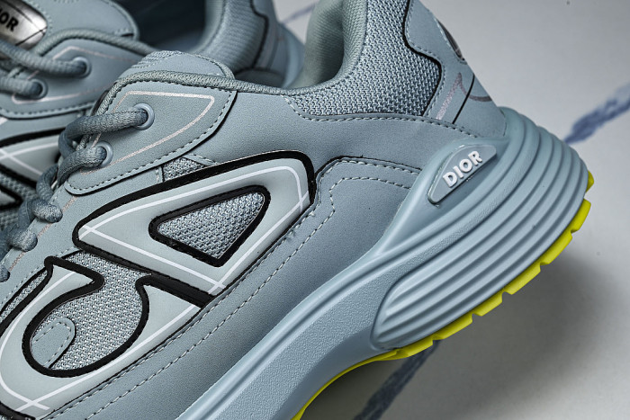 LEATHER MESH SPORTS CASUAL SHOES LIGHT BLUE/LIGHT BLUE