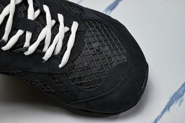 THICK-SOLED BREATHABLE MESH CASUAL SPORTS SHOES BLACK/BLACK/BLACK