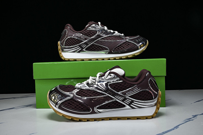 THICK-SOLED BREATHABLE MESH CASUAL SPORTS SHOES WINE RED/BLACK