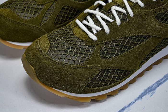 THICK-SOLED BREATHABLE MESH CASUAL SPORTS SHOES GREEN/GREEN/GREEN