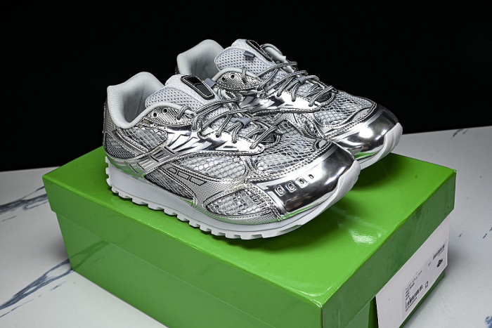 THICK-SOLED BREATHABLE MESH CASUAL SPORTS SHOES GREY/SILVER