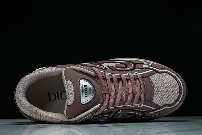 LEATHER MESH SPORTS CASUAL SHOES PINK/PINK/PINK