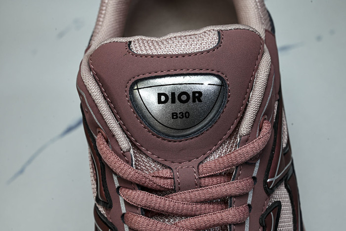 LEATHER MESH SPORTS CASUAL SHOES PINK/PINK/PINK