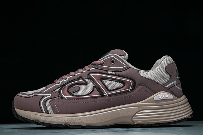 LEATHER MESH SPORTS CASUAL SHOES PINK/PINK/PINK