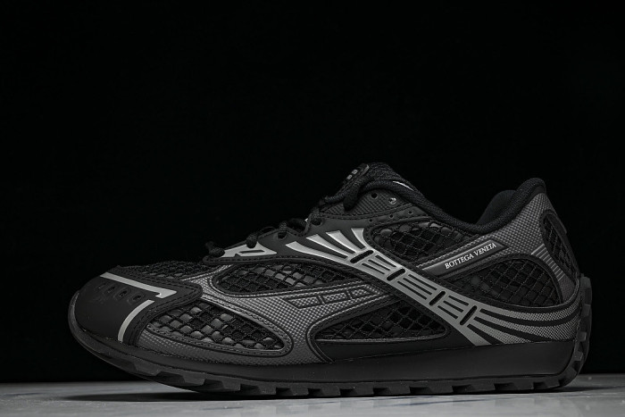 THICK-SOLED BREATHABLE MESH CASUAL SPORTS SHOES BLACK/GREY