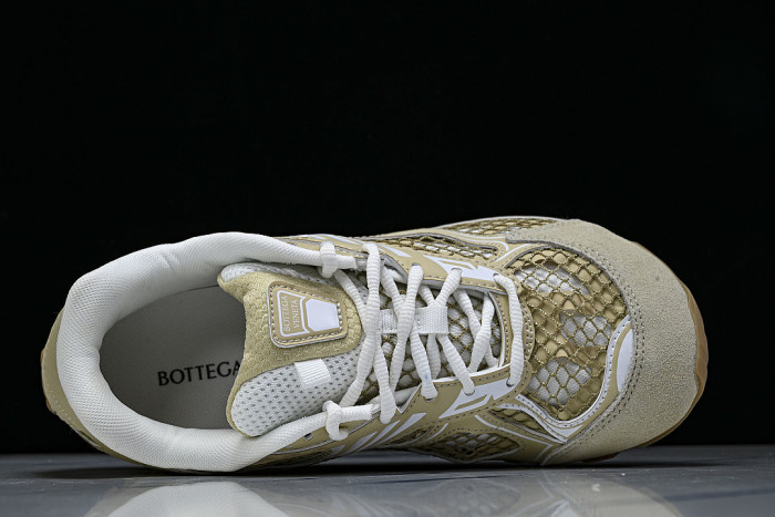THICK-SOLED BREATHABLE MESH CASUAL SPORTS SHOES YELLOW/WHITE/YELLOW