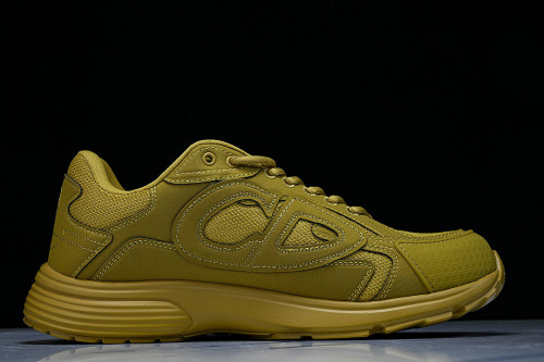 LEATHER MESH SPORTS CASUAL SHOES GREEN/GREEN/GREEN