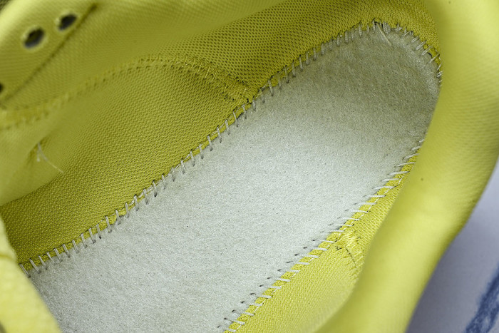 THICK-SOLED BREATHABLE MESH CASUAL SPORTS SHOES YELLOW/SILVER