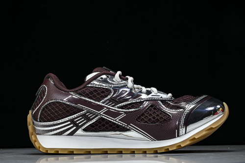 THICK-SOLED BREATHABLE MESH CASUAL SPORTS SHOES WINE RED/BLACK