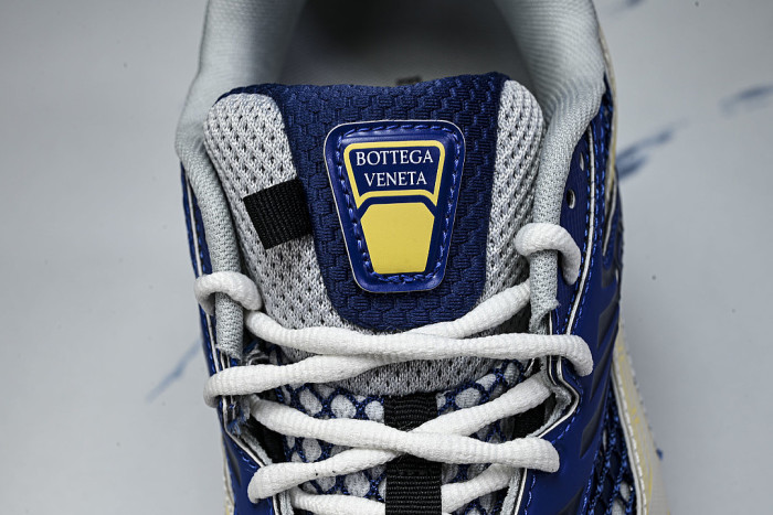 THICK-SOLED BREATHABLE MESH CASUAL SPORTS SHOES BLUE/WHITE/YELLOW