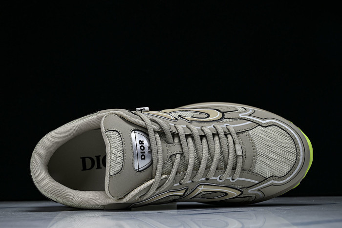 LEATHER MESH SPORTS CASUAL SHOES BEIGE/BEIGE/BEIGE