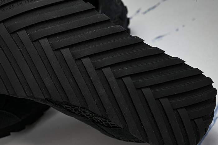 THICK-SOLED BREATHABLE MESH CASUAL SPORTS SHOES BLACK/BLACK/BLACK