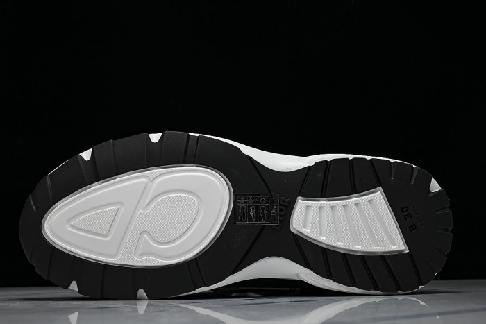 LEATHER MESH SPORTS CASUAL SHOES BLACK/GREY