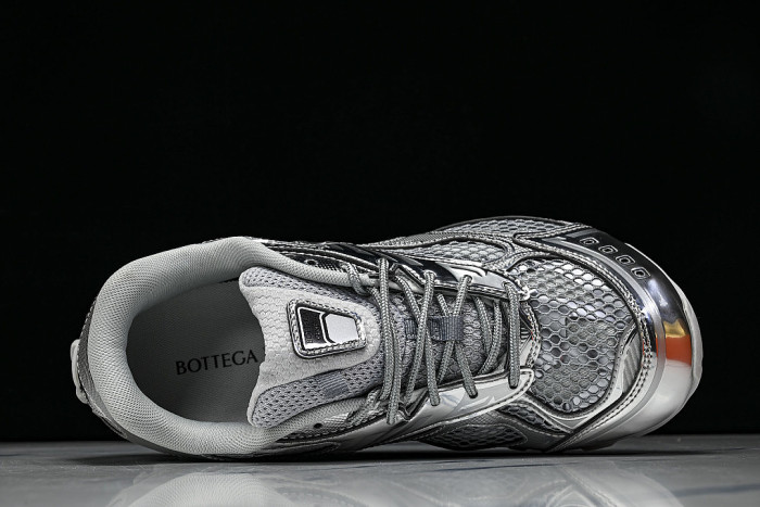 THICK-SOLED BREATHABLE MESH CASUAL SPORTS SHOES GREY/SILVER