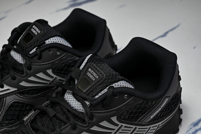 THICK-SOLED BREATHABLE MESH CASUAL SPORTS SHOES BLACK/GREY