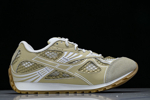 THICK-SOLED BREATHABLE MESH CASUAL SPORTS SHOES YELLOW/WHITE/YELLOW