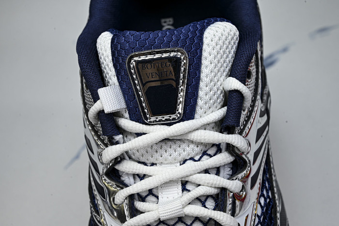 THICK-SOLED BREATHABLE MESH CASUAL SPORTS SHOES NAVY BLUE/WHITE
