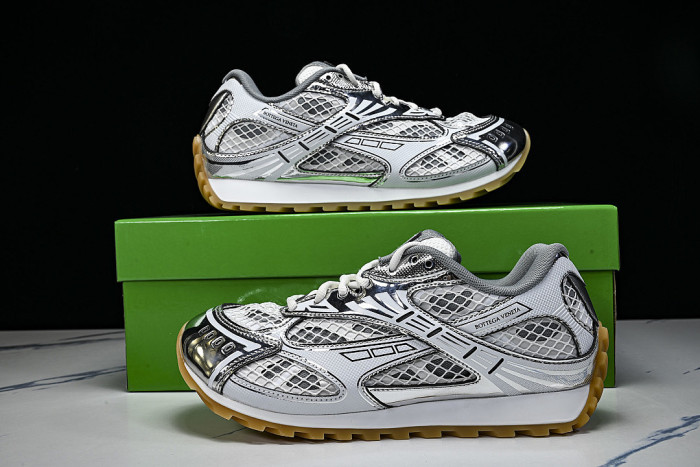 THICK-SOLED BREATHABLE MESH CASUAL SPORTS SHOES GREY/GREY/GREY