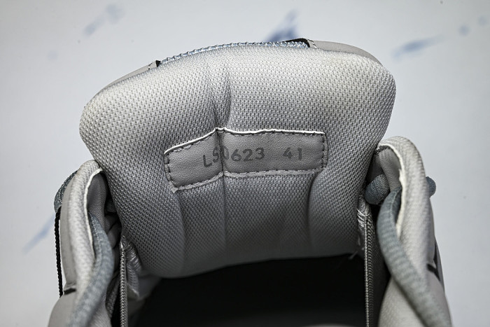 LEATHER MESH SPORTS CASUAL SHOES GREY/GREY/GREY