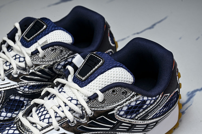 THICK-SOLED BREATHABLE MESH CASUAL SPORTS SHOES BLACK/WHITE/BLUE