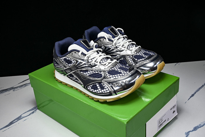 THICK-SOLED BREATHABLE MESH CASUAL SPORTS SHOES NAVY BLUE/WHITE