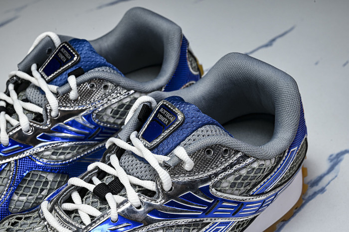 THICK-SOLED BREATHABLE MESH CASUAL SPORTS SHOES GREY/BLUE