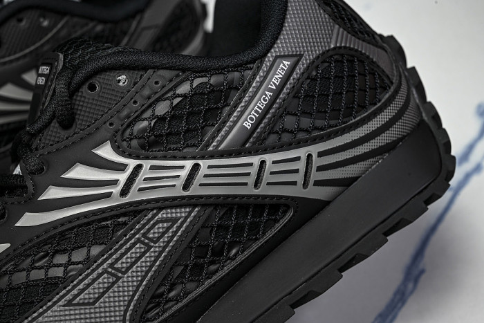 THICK-SOLED BREATHABLE MESH CASUAL SPORTS SHOES BLACK/GREY