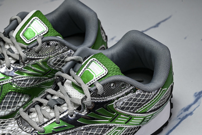 THICK-SOLED BREATHABLE MESH CASUAL SPORTS SHOES GREY/GREEN