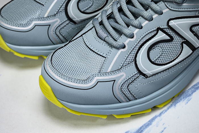 LEATHER MESH SPORTS CASUAL SHOES LIGHT BLUE/LIGHT BLUE