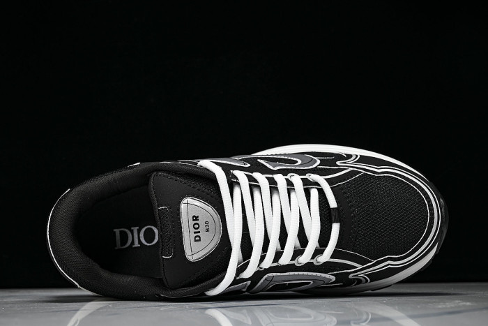 LOW-TOP THICK-SOLED SPORTS CASUAL SHOES BLACK/GREY
