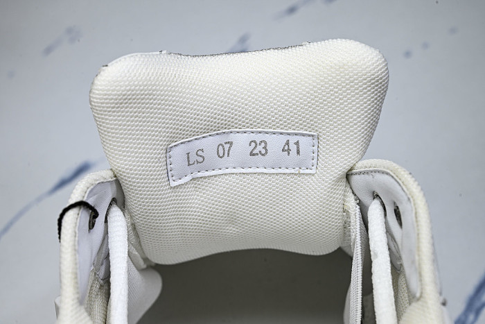 LEATHER MESH SPORTS CASUAL SHOES WHITE/GREY/BLACK