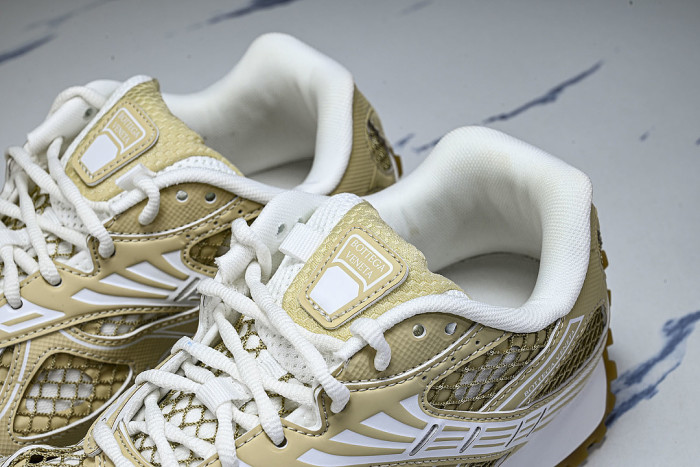 THICK-SOLED BREATHABLE MESH CASUAL SPORTS SHOES YELLOW/WHITE/YELLOW