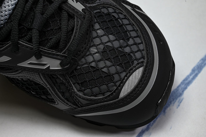 THICK-SOLED BREATHABLE MESH CASUAL SPORTS SHOES BLACK/GREY