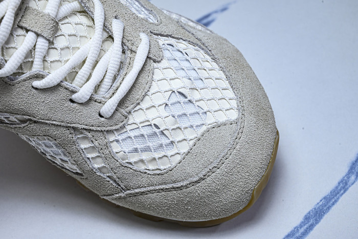 THICK-SOLED BREATHABLE MESH CASUAL SPORTS SHOES GREY/WHITE/GREY