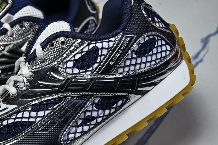 THICK-SOLED BREATHABLE MESH CASUAL SPORTS SHOES NAVY BLUE/WHITE