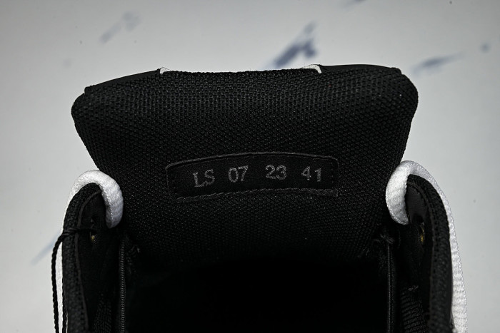 LEATHER MESH SPORTS CASUAL SHOES BLACK/GREY