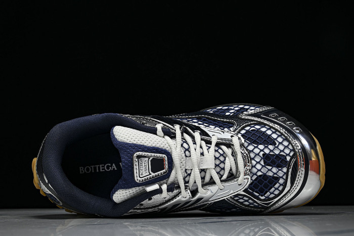 THICK-SOLED BREATHABLE MESH CASUAL SPORTS SHOES BLACK/WHITE/BLUE