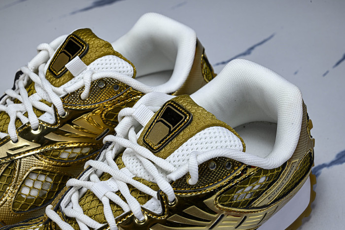 THICK-SOLED BREATHABLE MESH CASUAL SPORTS SHOES GOLD/GOLD/GOLD