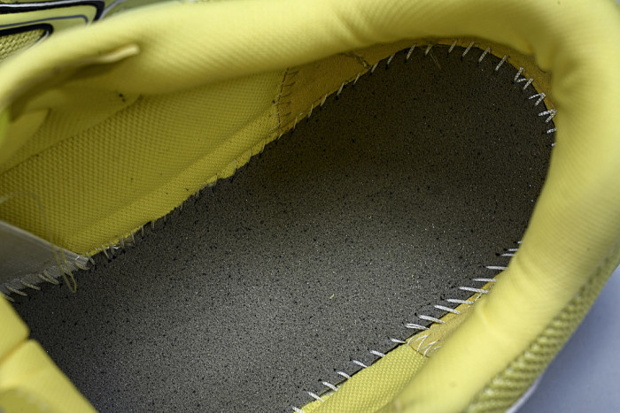 LEATHER MESH SPORTS CASUAL SHOES YELLOW/YELLOW/YELLOW