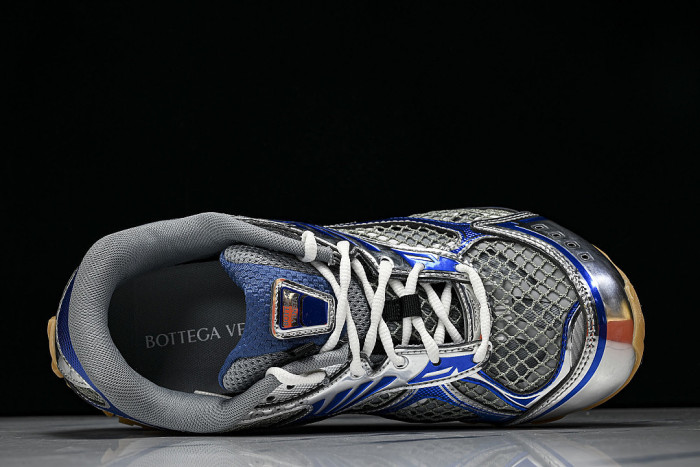 THICK-SOLED BREATHABLE MESH CASUAL SPORTS SHOES GREY/BLUE