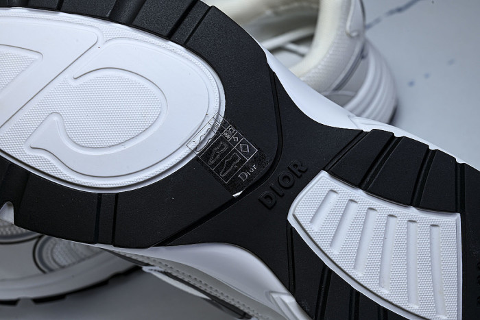 LEATHER MESH SPORTS CASUAL SHOES WHITE/GREY/BLACK